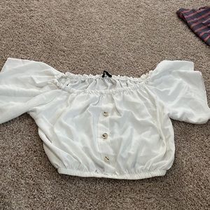 White top with buttons